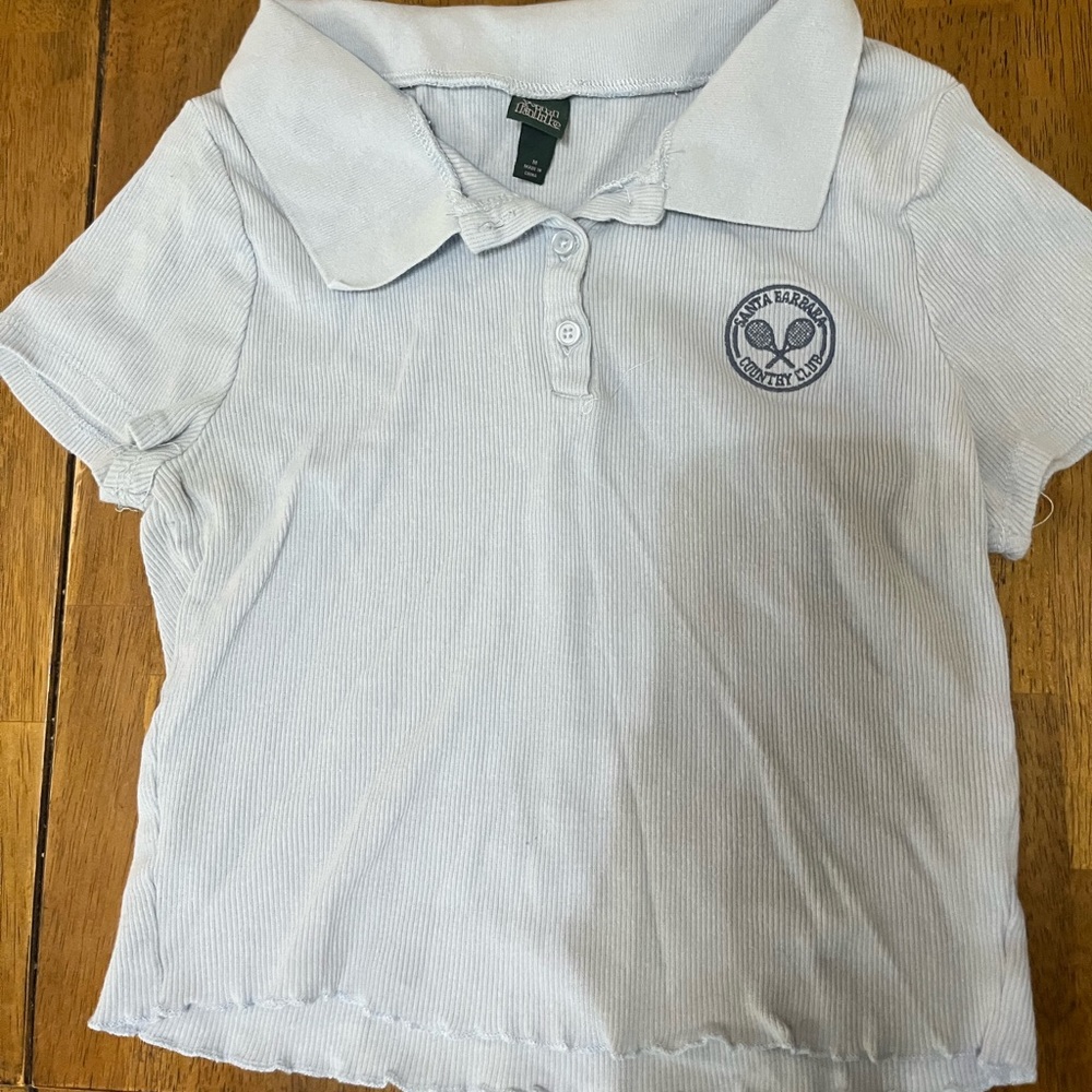 Blue polo tennis crop top/ target/ brandy melville